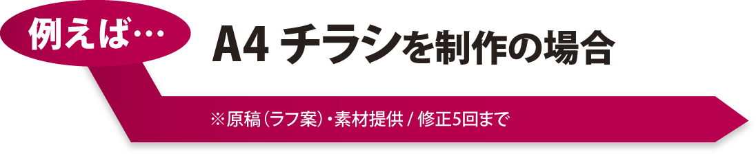 A4チラシを制作の場合